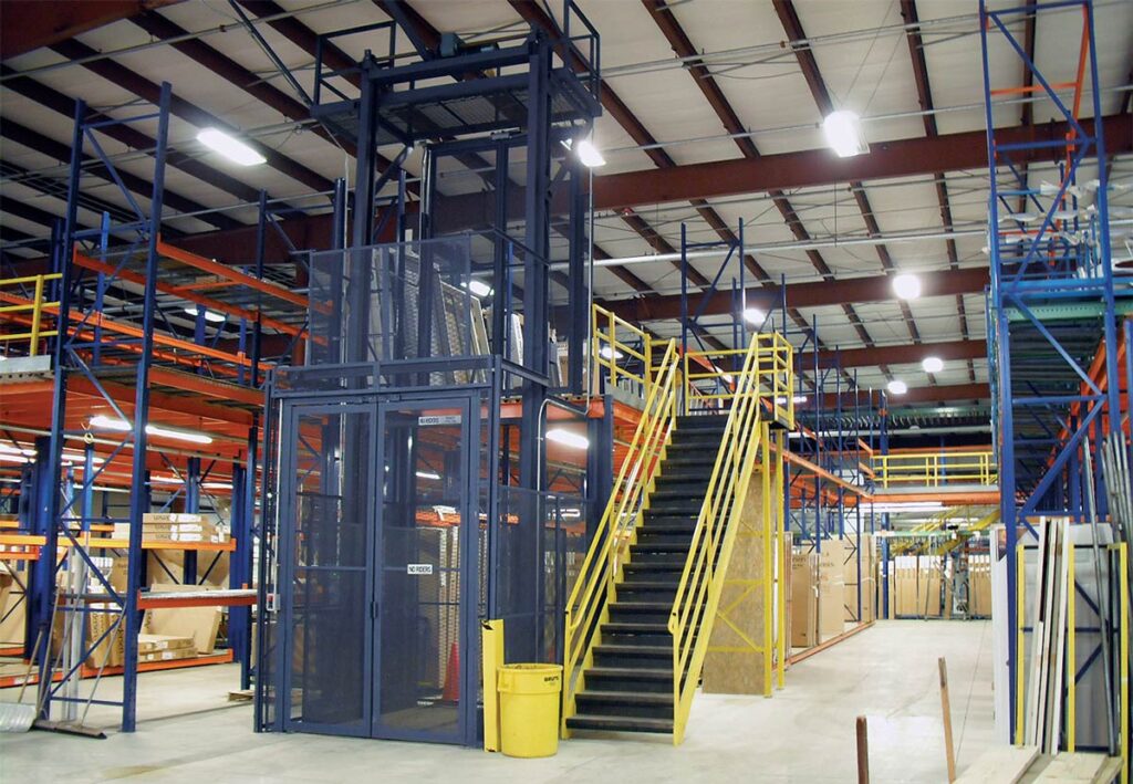 Vertical reciprocating conveyer lift