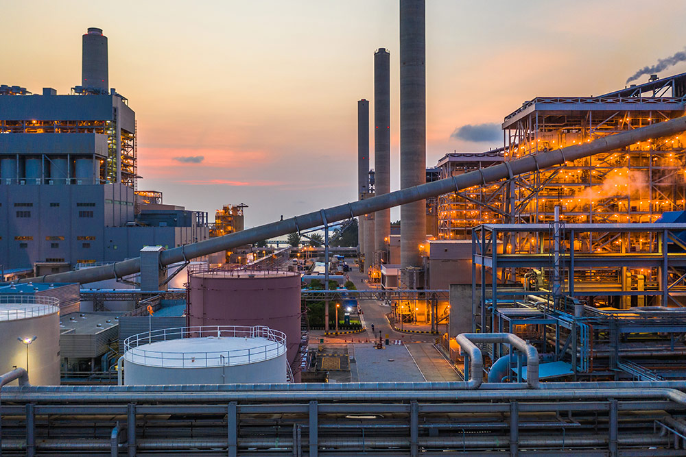 view of a metal plant