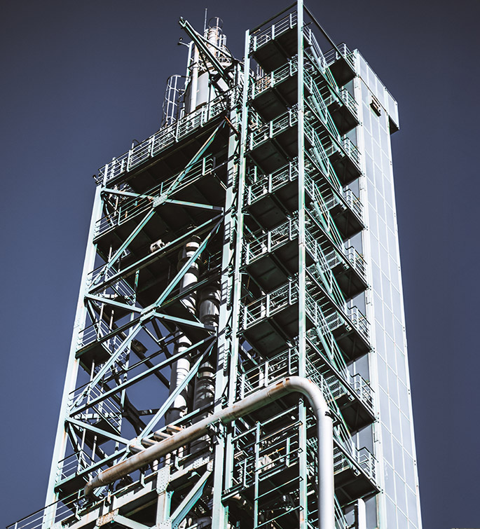 geared overhead passenger and freight elevators